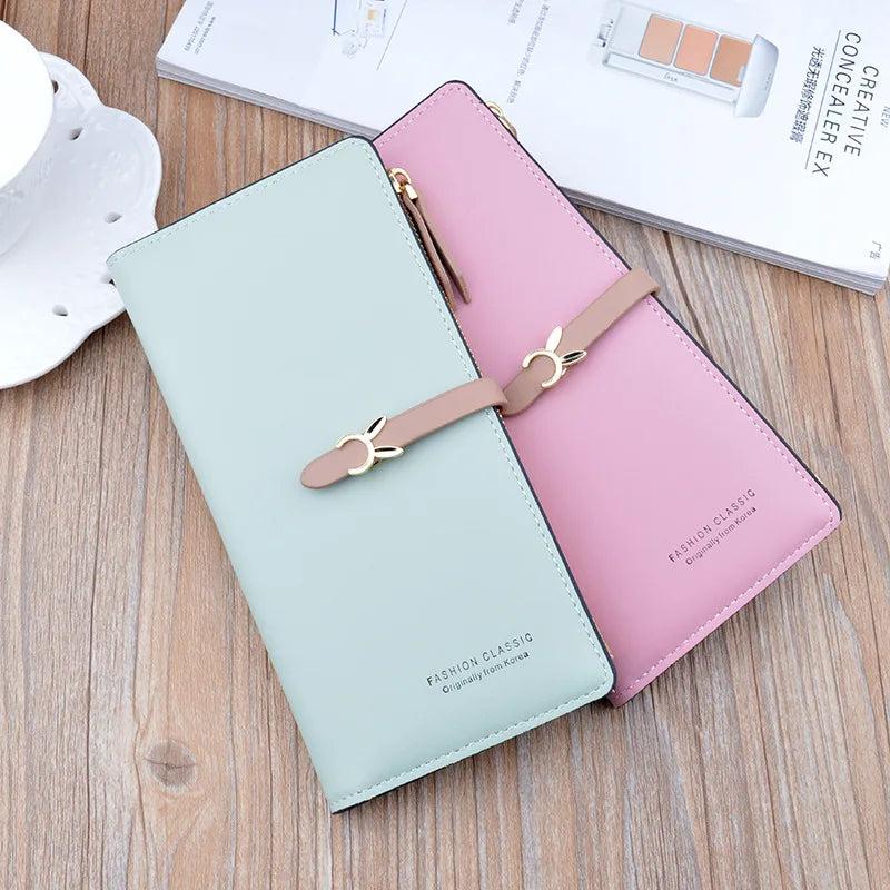 Luxury Long Wallet Purses for Women New Trend Slim Wallets Female