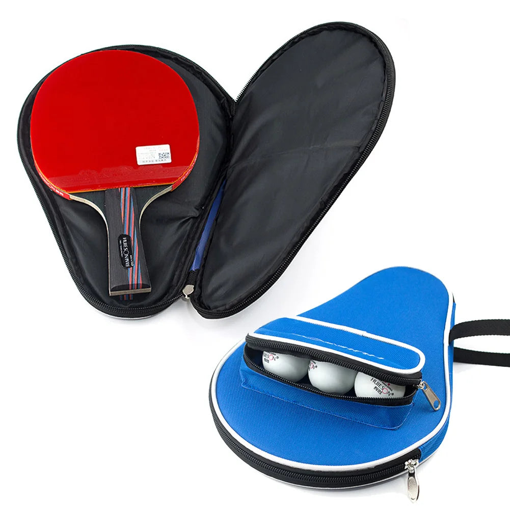 1PC 30x20cm Table Tennis Racket Bat Bag Black/blue Oxford Cloth Sponge