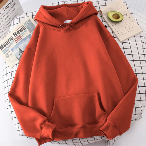 Autumn Casual Women's Solid Hoodie Comfortable Strecth Sweatshirts