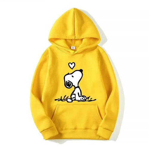 American Cartoon Comics Snoopy Hoodie Women Man Pullover Tops Spring