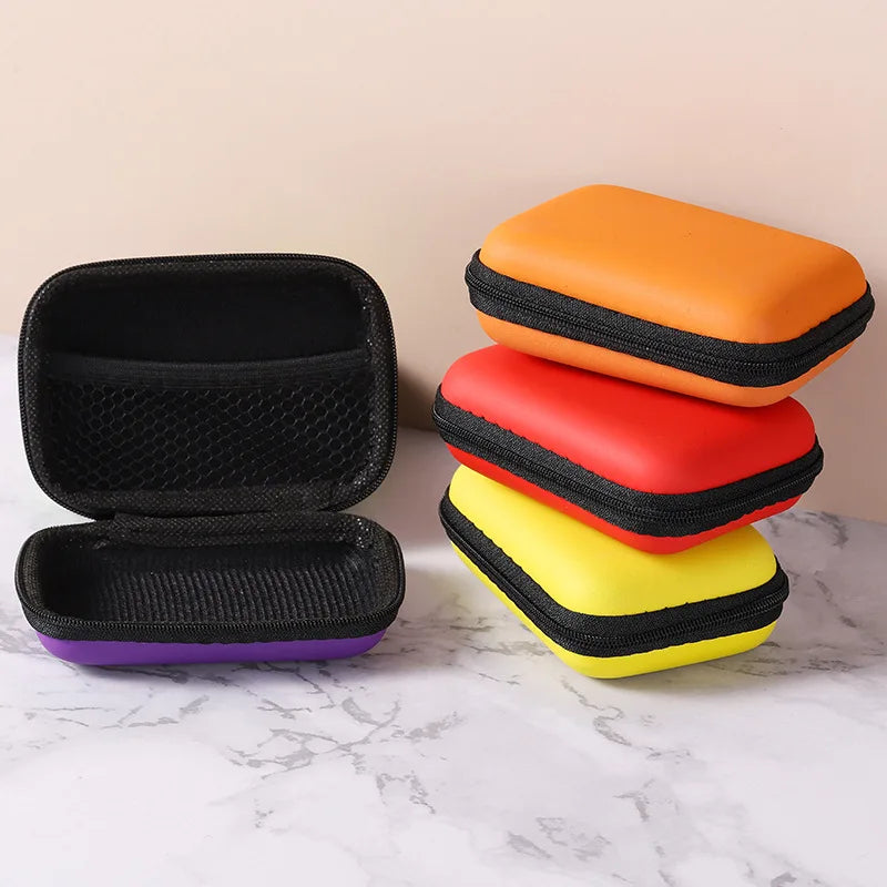 1pc Portable Waterproof Headphone Storage Bag, Data Cable Packing