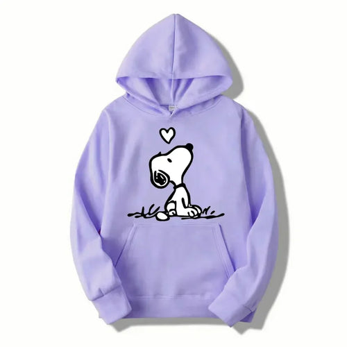 American Cartoon Comics Snoopy Hoodie Women Man Pullover Tops Spring