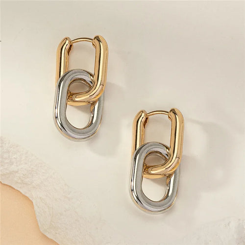 2PC Simple and Fashionable U-shaped Earrings Exquisite Women's Daily