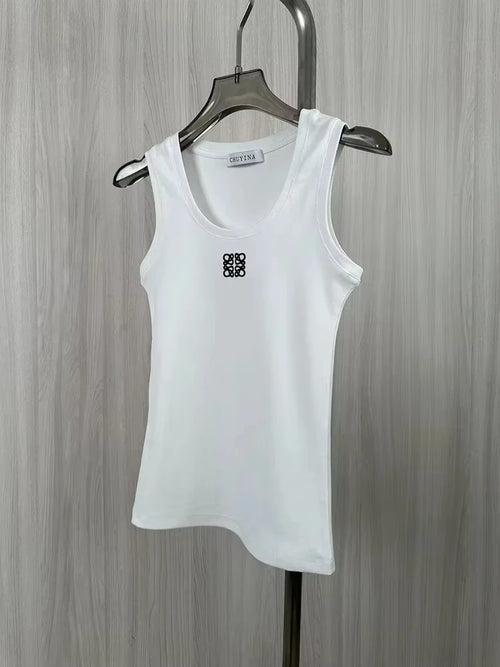 2025 Women's Cotton Vest - Slim Fit Sleeveless Summer Beachwear Chic