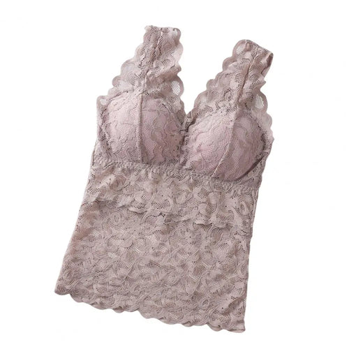 Sexy Women's Tanks Top See-through Pads Beauty Back Thin Bra Vest