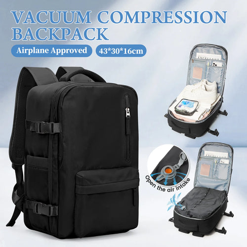 Vacuum Compression Travel Backpack - Large Capacity Foldable Hiking