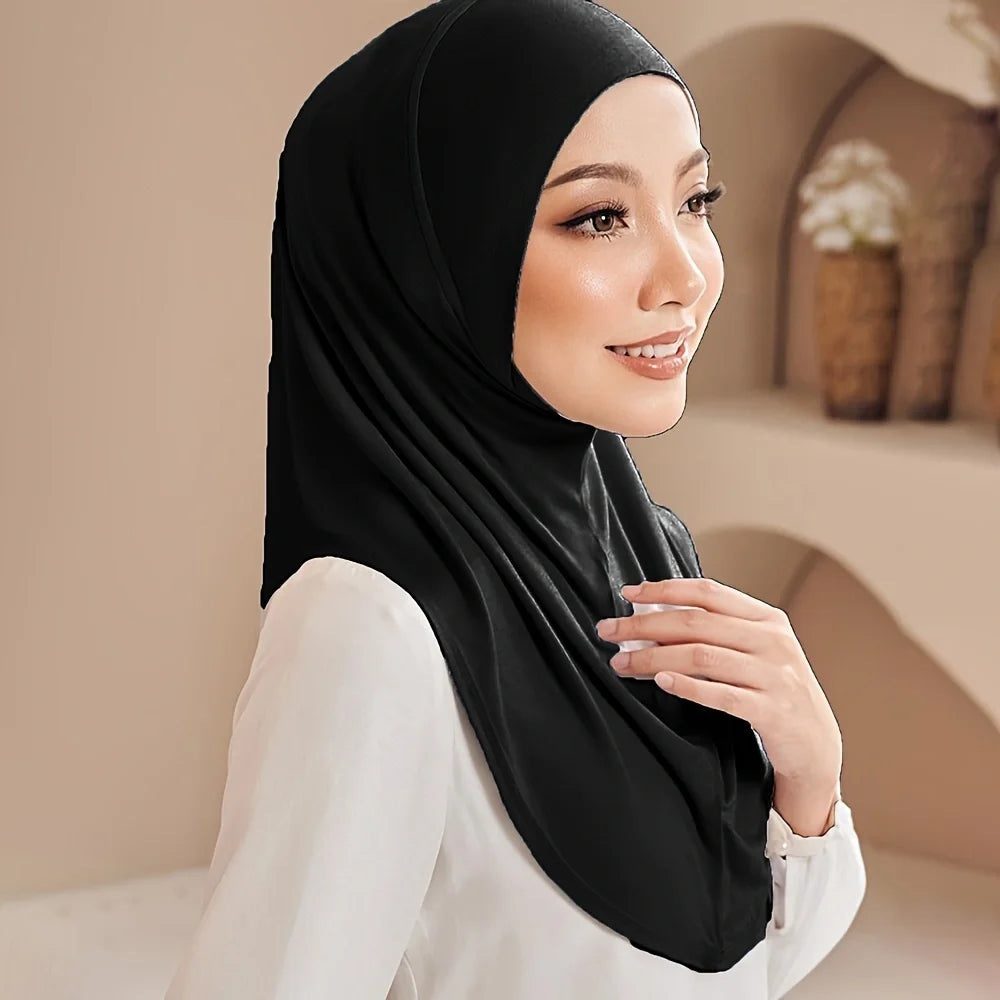New Instant Ready to Wear Hijab Muslim Women Stretchy Sports Jersey