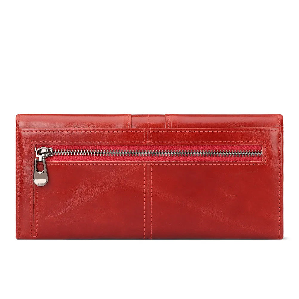 Women's Clutch Bag Genuine Leather Wallets Fashion Female Cell Phone
