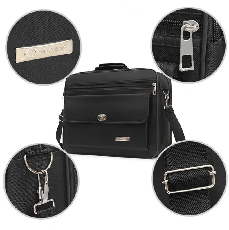 Large Capacity Briefcase Travel Essentials Laptop Storage Diagonal Bag