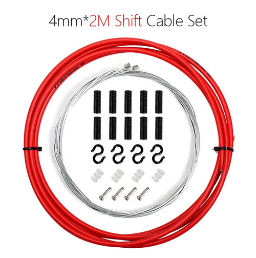 2m/2.5m Bike Brake & Shift Cable Kit 4mm/5mm Mountain Road Bike