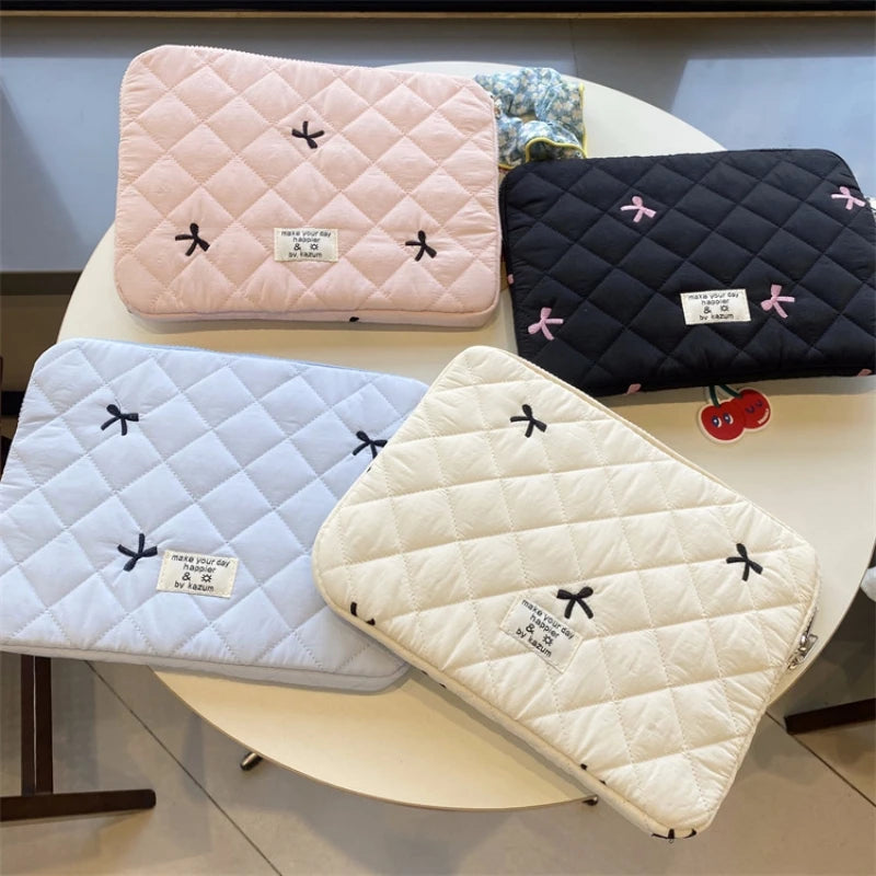 Cute Bow Graphic Laptop Bag Tablet Sleeve Case 11 13.3 14 15.6 Inch