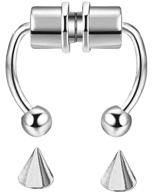 2Pcs or 5Pcs Magnet Nose Ring Stainless Steel Horseshoe Ring Nose Clip