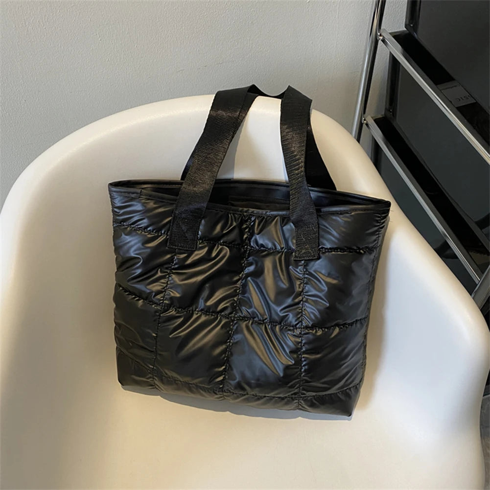 Fashion Ladies Tote Handbags Large Capacity Cotton Padded Shopping Bag