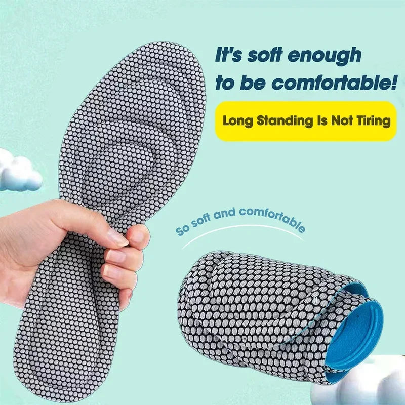 4Pcs Memory Foam Orthopedic Insoles for Shoes Antibacterial