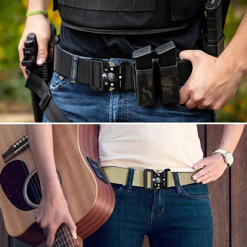 Men's Belt Outdoor Multi Function Compass Belt High Quality Canvas For