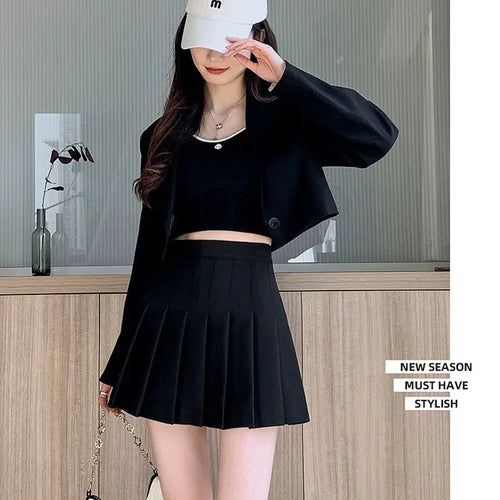 New pleated skirt for 2025 Womens Mini Skirts Japanese School High