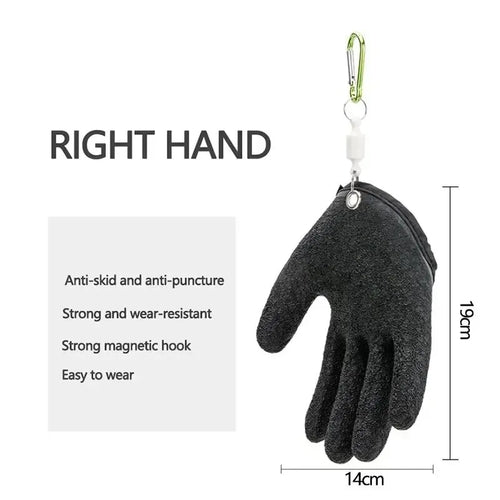 1Pc Left Or Right Professional Catch Fish Latex Hunting Gloves Fishing