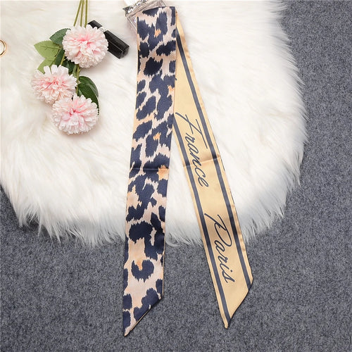 2024 New Luxury Brand Scarf Tarot Women Scarf Bag Hair Skinny Silk