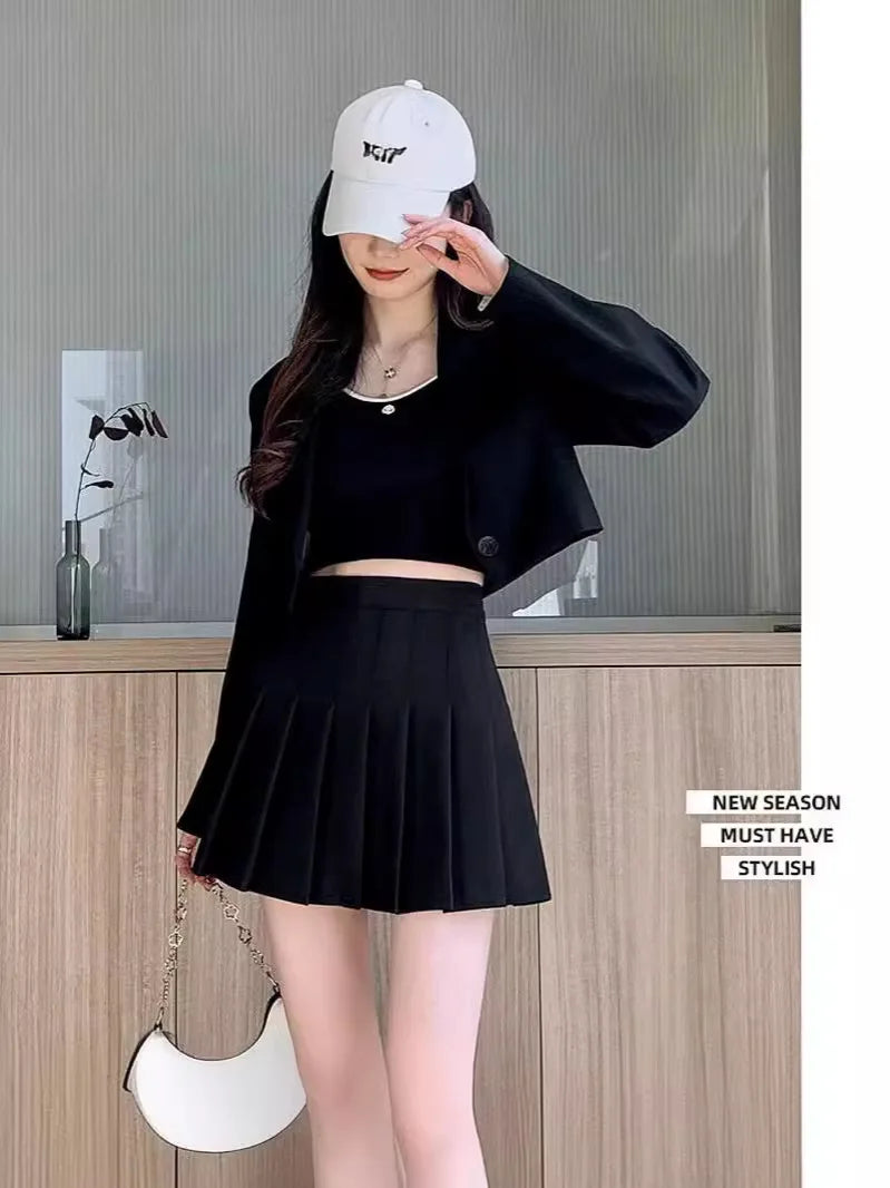 New pleated skirt for 2025 Womens Mini Skirts Japanese School High