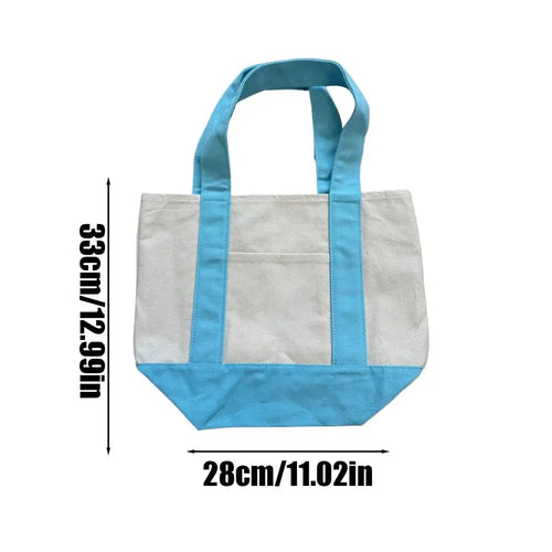 Large Canvas Tote Bag Minimalist Commuter Shoulder Bag Reusable
