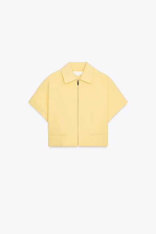 HipSeam Women Lapel Collar Short Jacket Women's Cropped Short Collared