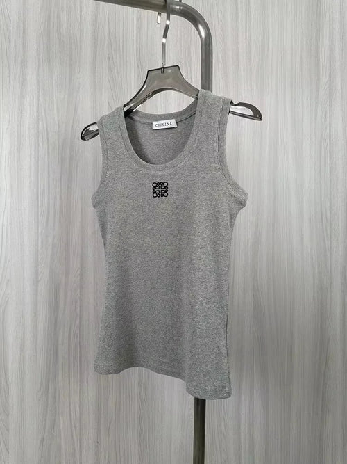 2025 Women's Cotton Vest - Slim Fit Sleeveless Summer Beachwear Chic