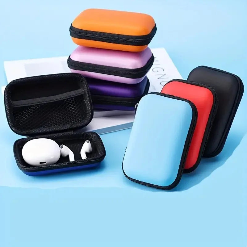1pc Portable Waterproof Headphone Storage Bag, Data Cable Packing