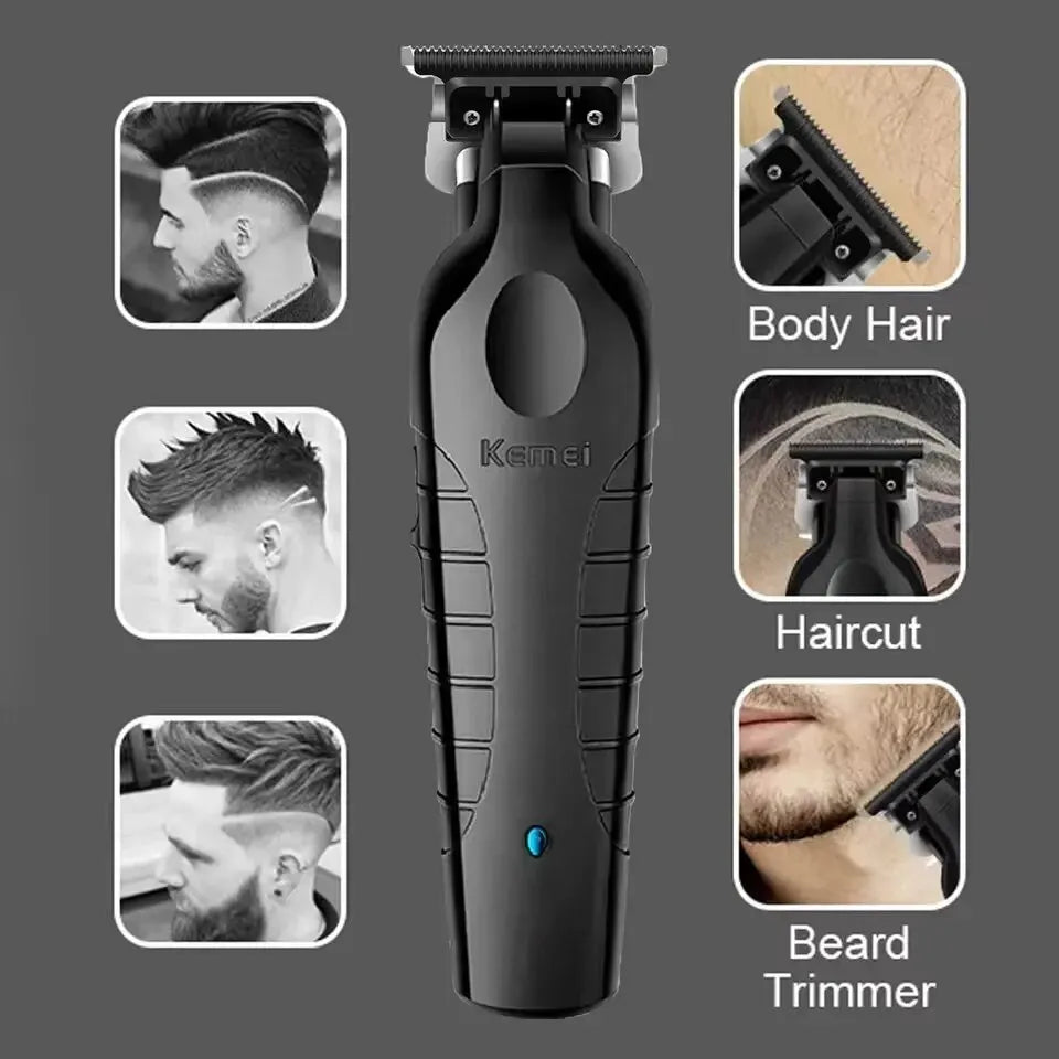 Kemei Men's Cordless Hair Clipper USB Rechargeable Electric Hair