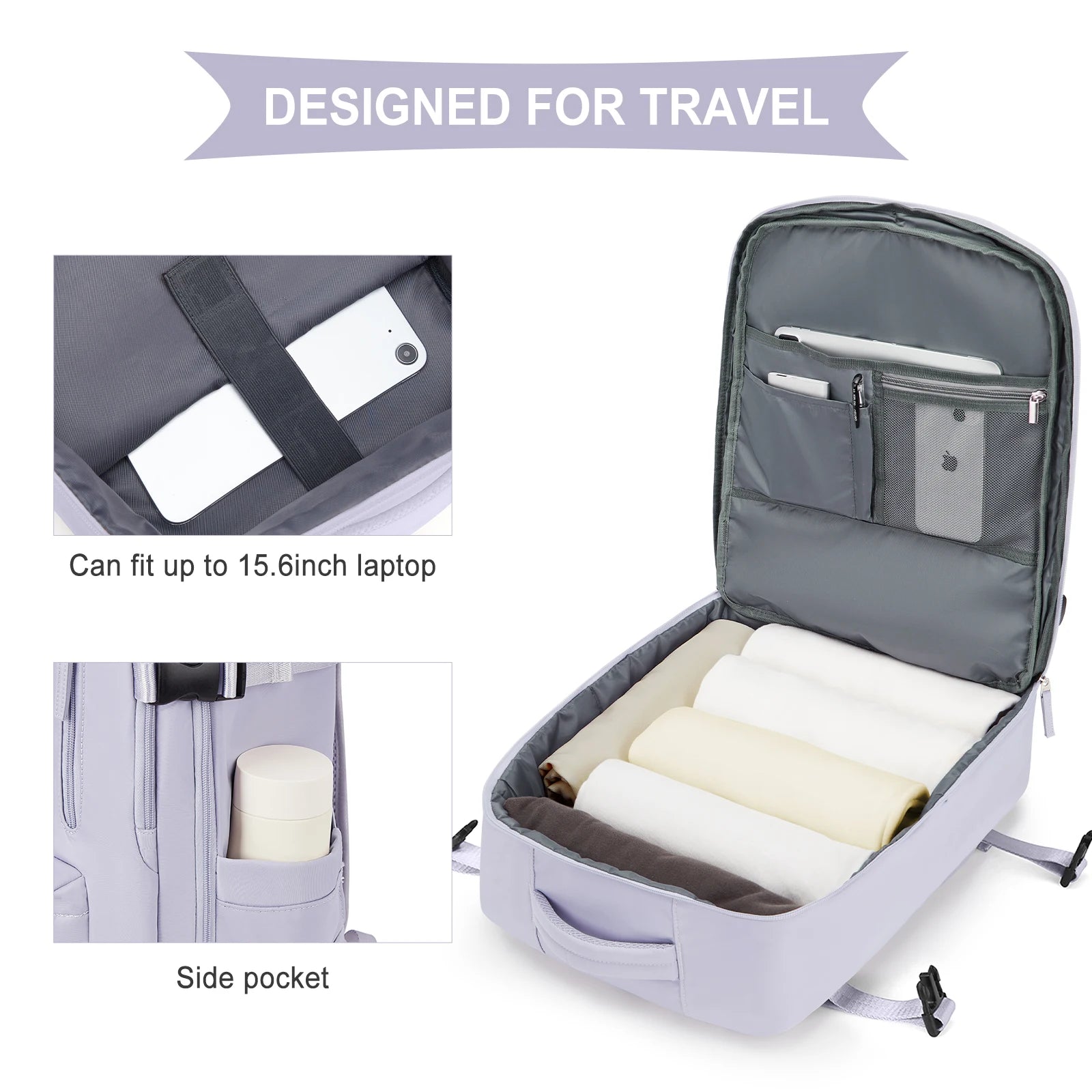 Women's Cabin Travel Backpack Laptop Bag Large Capacity Easyjet