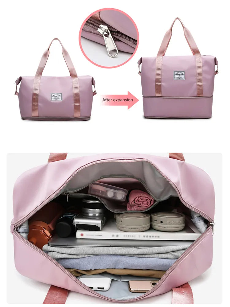 UNIXINU Carry On Travel Duffle Bag Nylon Waterproof Sports Gym Tote