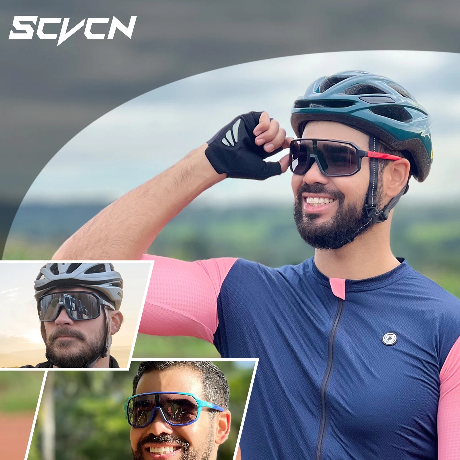 SCVCN Cycling Sunglasses Photochromic Glasses for Men Sun Mountain
