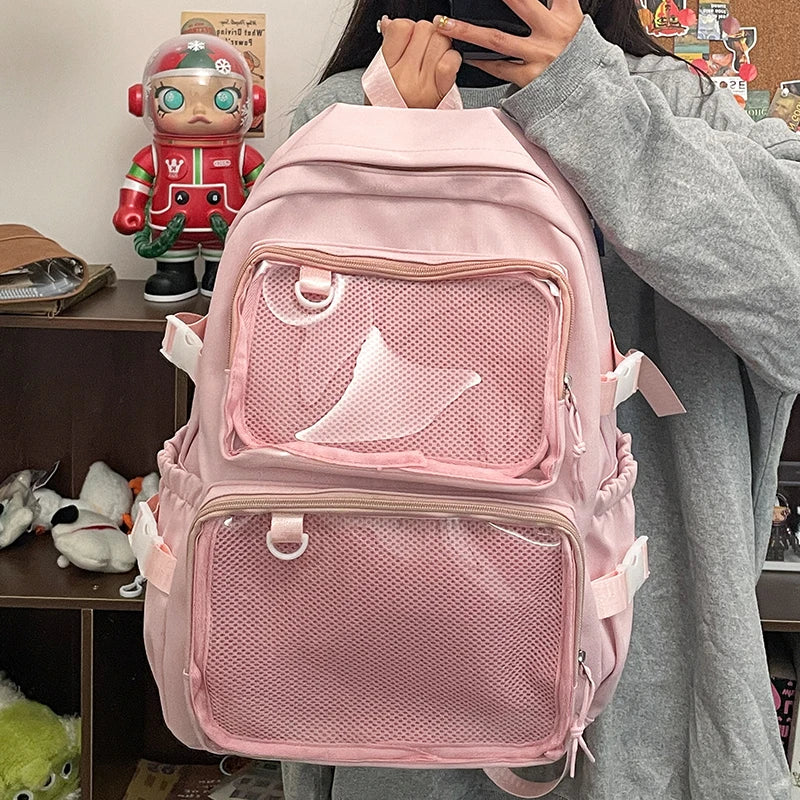 Japanese Style Transparent Ita Bag for Girls Comic Cons Large Capacity