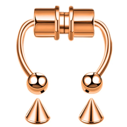 2Pcs or 5Pcs Magnet Nose Ring Stainless Steel Horseshoe Ring Nose Clip