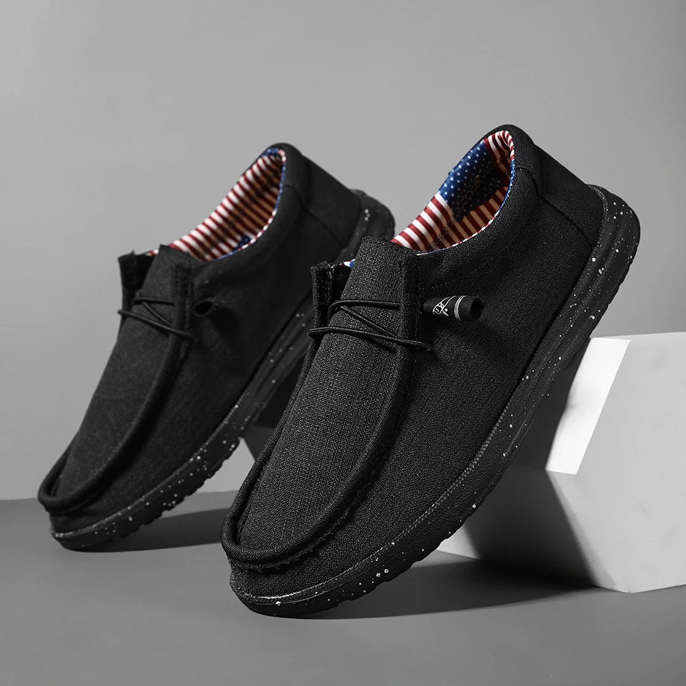 Plus Size Men's Solid Color Breathable Slip On Classic Loafer Shoes