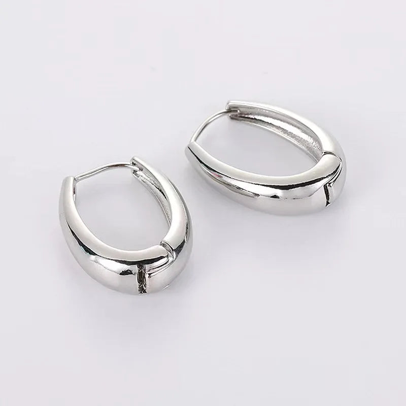 2PC Simple and Fashionable U-shaped Earrings Exquisite Women's Daily