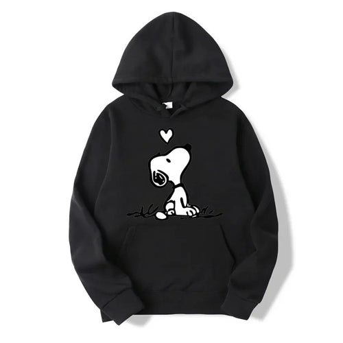 American Cartoon Comics Snoopy Hoodie Women Man Pullover Tops Spring