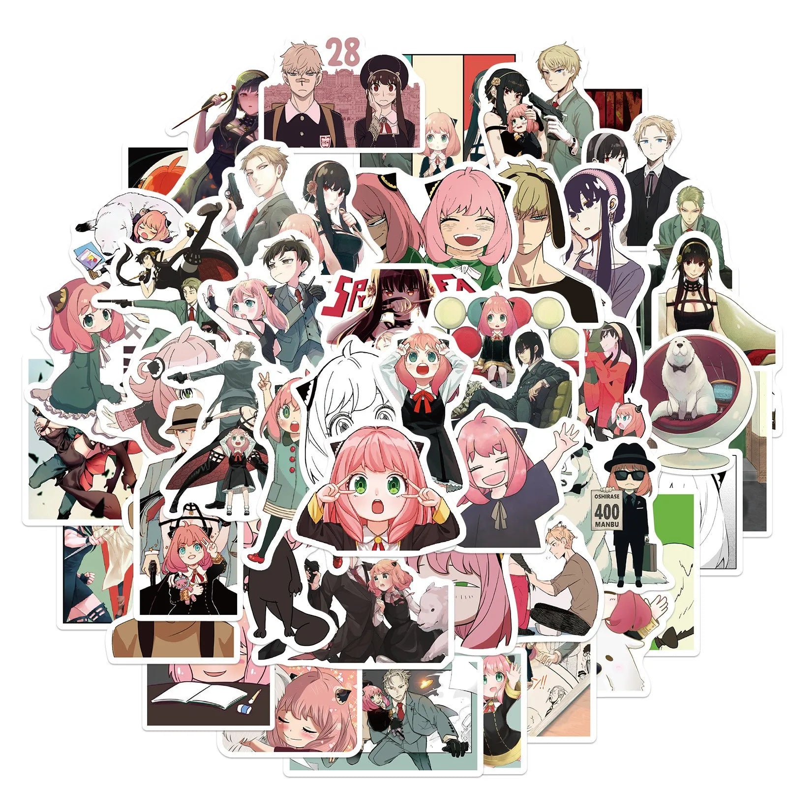 50PCS Creative Anime Graffiti Stickers Cartoon Stickers Motorcycle