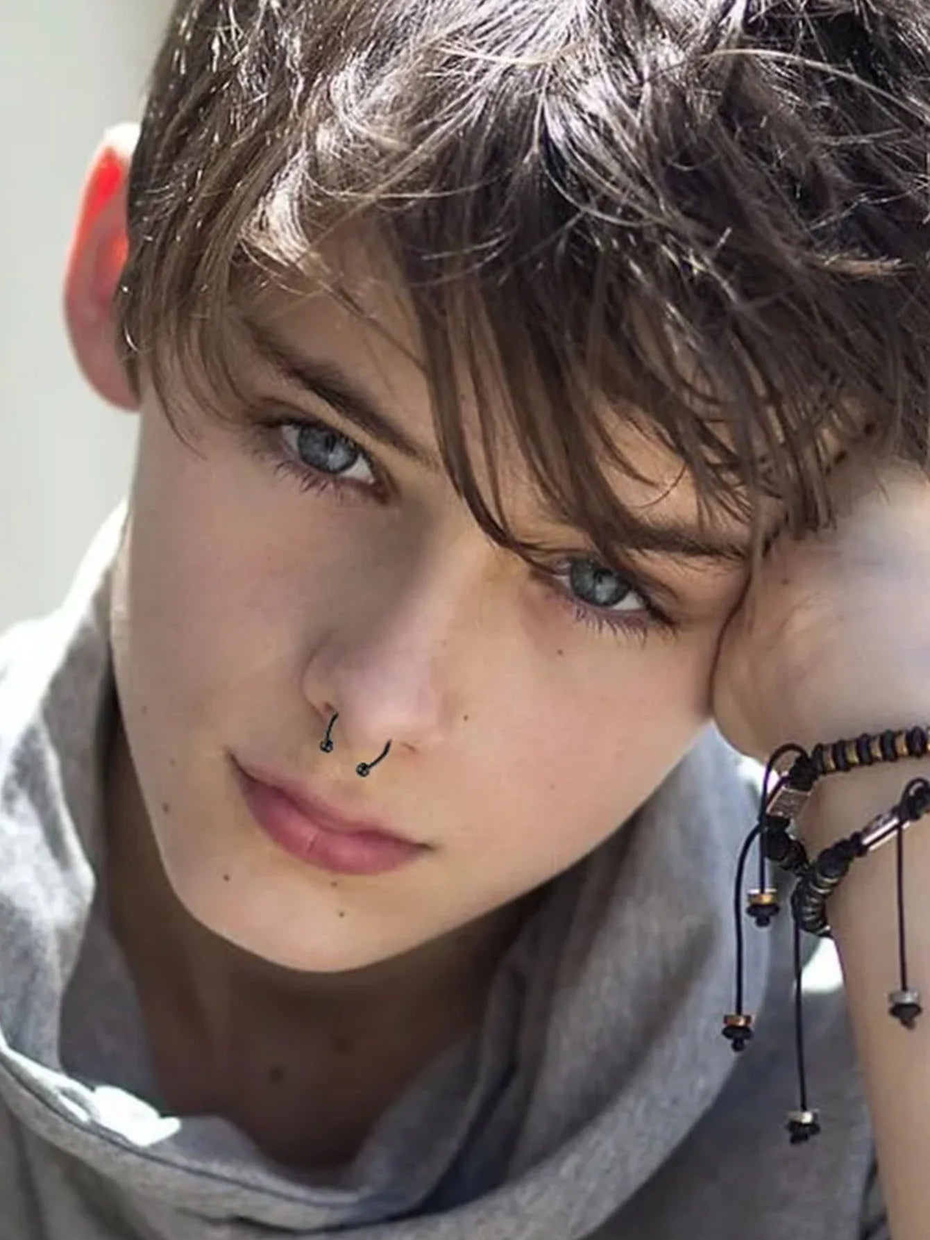 2Pcs or 5Pcs Magnet Nose Ring Stainless Steel Horseshoe Ring Nose Clip