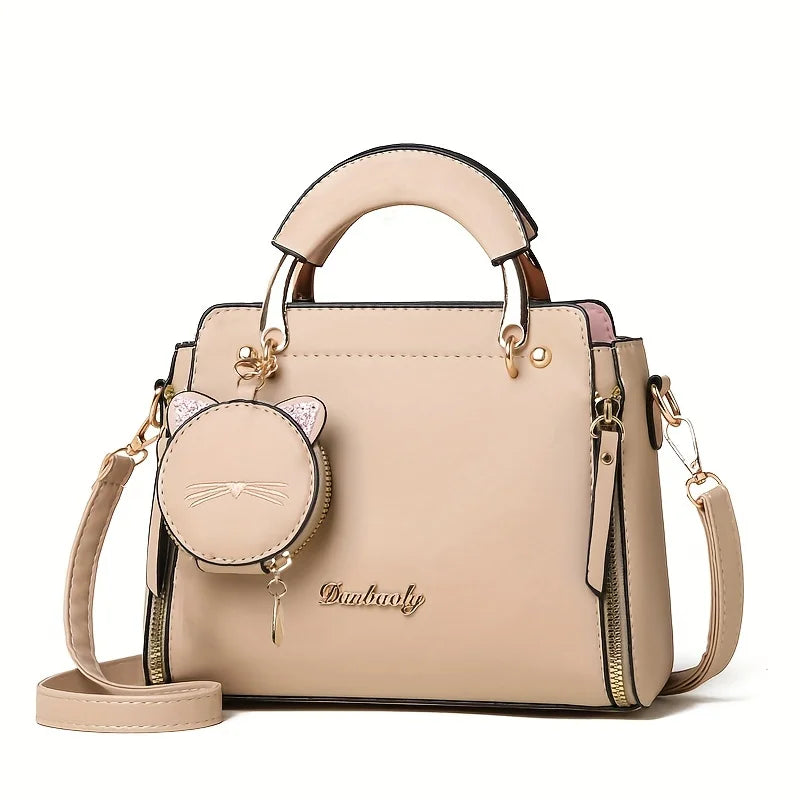Fashion Handbag for Women Ladies Top Handle Satchel Shoulder Bags Cat