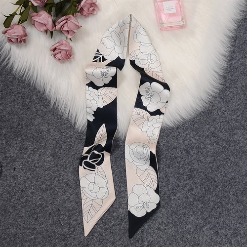 2024 New Luxury Brand Scarf Tarot Women Scarf Bag Hair Skinny Silk