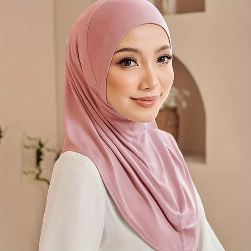 New Instant Ready to Wear Hijab Muslim Women Stretchy Sports Jersey