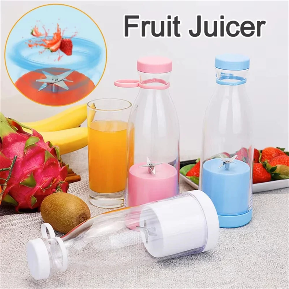 420ML Electric Juicer Mini Fruit Mixers 6 Blades Charging Juicer Cup