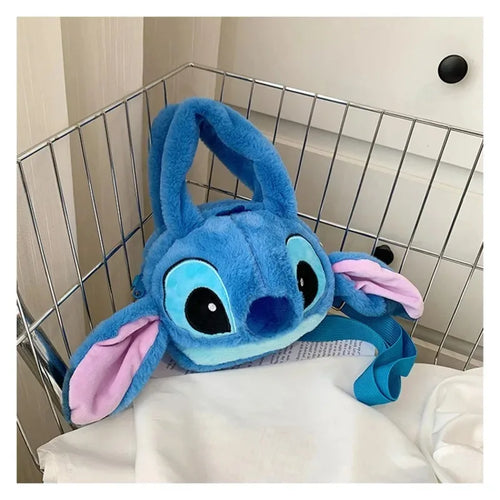 Disney 2025 New Cartoon Plush Doll Shoulder Bag Sweet and Cute Stitch