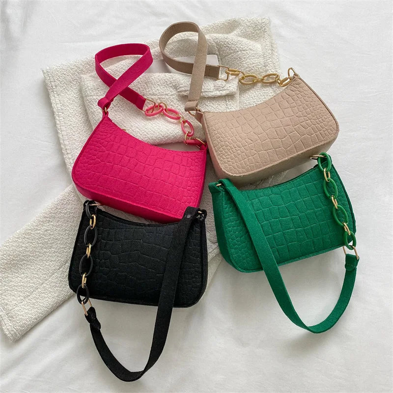 Lady Felt Armpit Design Luxury Tote Released Fashion Ladies Handbag
