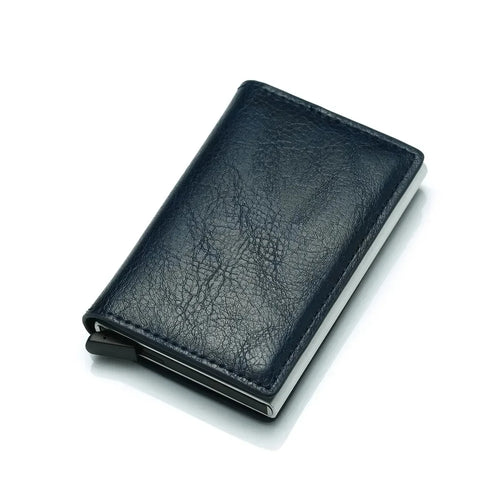 Carbon Fiber Credit Card Holder Wallet Men Rfid Smart Metal Thin Slim