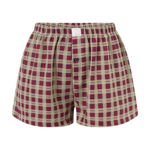 Women’s Y2K Retro Cleanfit Plaid Print Elastic Low Waist Button Front