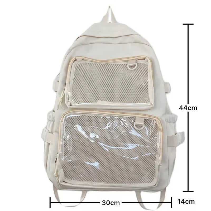 Japanese Style Transparent Ita Bag for Girls Comic Cons Large Capacity