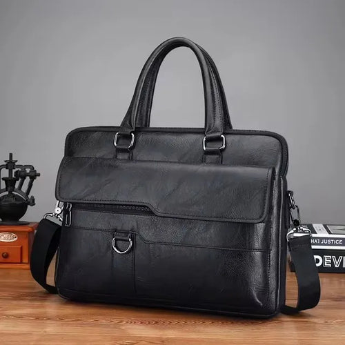 Luxury Brand Men Handbag Leather Man Briefcase for Laptop Messenger