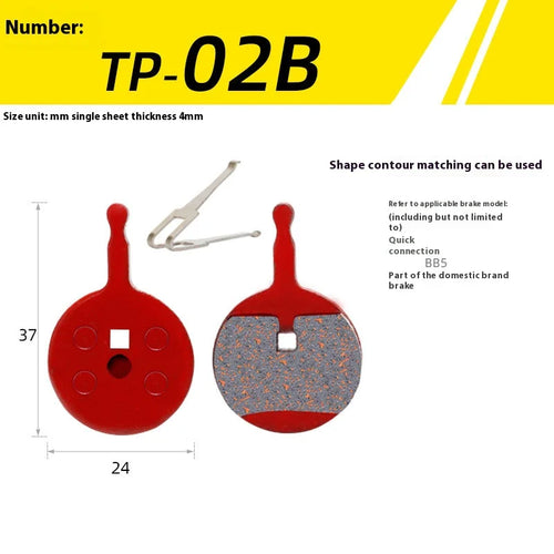 1Pair Semi-Metal Bicycle Hydraulic Disc Brake Pad MTB Mountain Bike