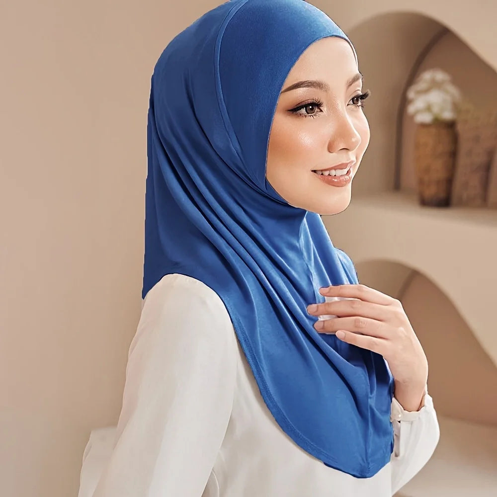 New Instant Ready to Wear Hijab Muslim Women Stretchy Sports Jersey